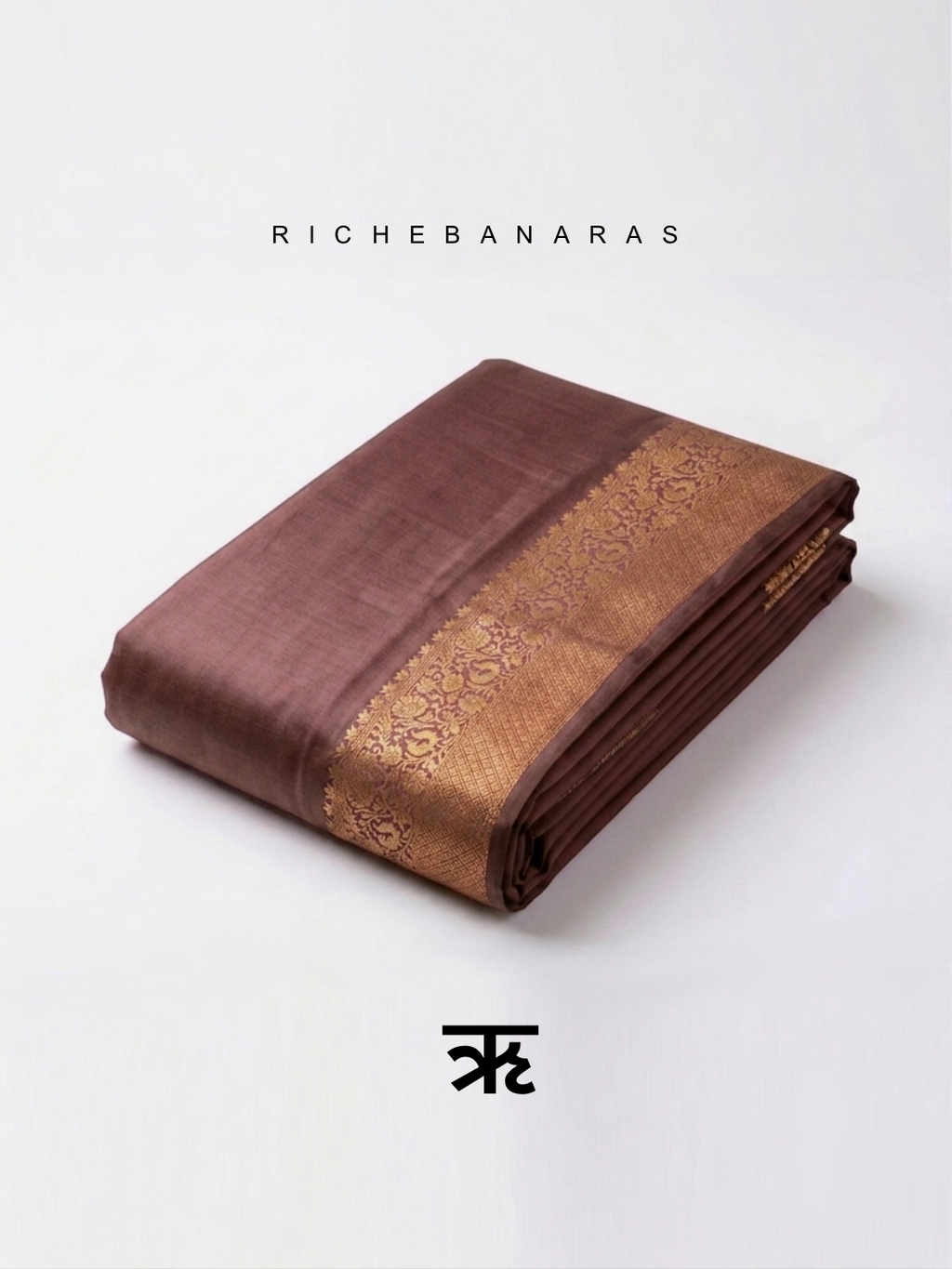 the Cocoa Dusk Banarasi Chineeya Silk Saree