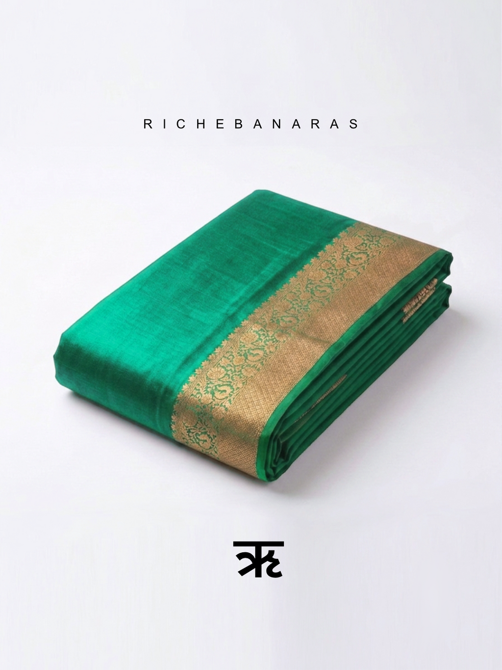 The Emerald Banarasi Chineeya Silk Saree