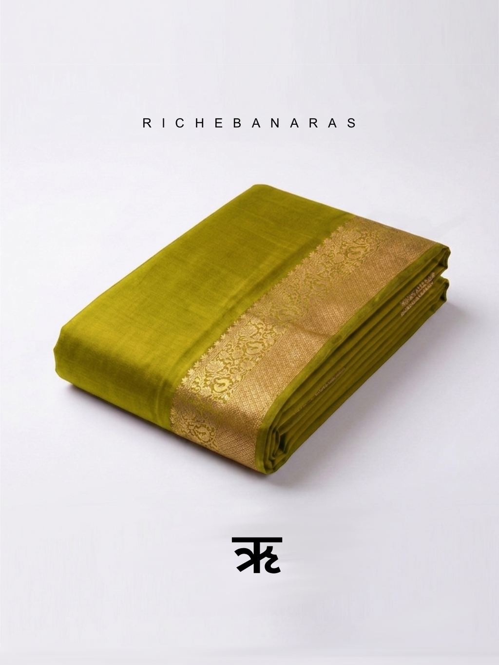 the Golden Moss Banarasi Chiniya Silk Saree