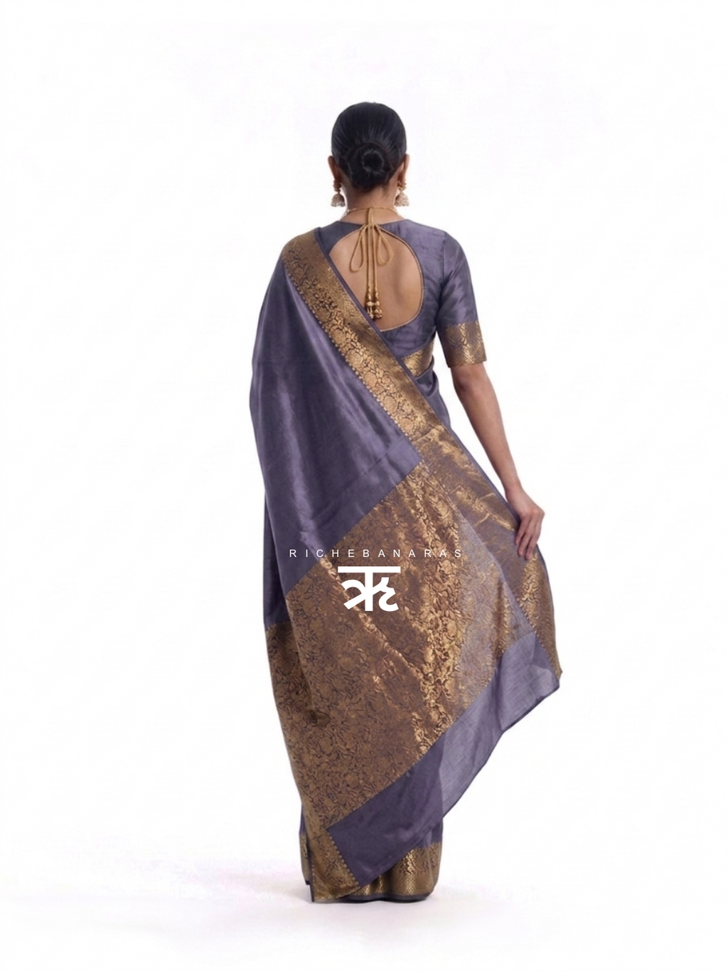 The Lavender Mist Banarasi Chiniya Silk Saree