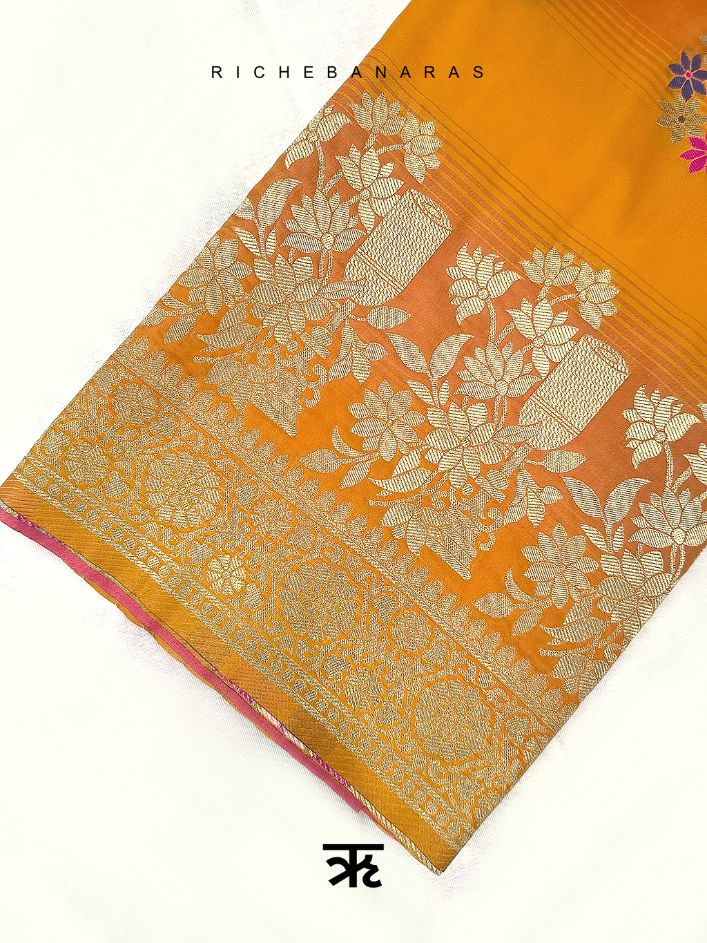 Golden Reverie Meenakari Art Silk Banarasi Saree