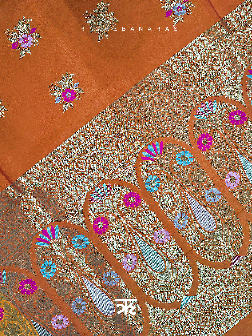 Bronze Élan Meenakari Art Silk Banarasi Saree
