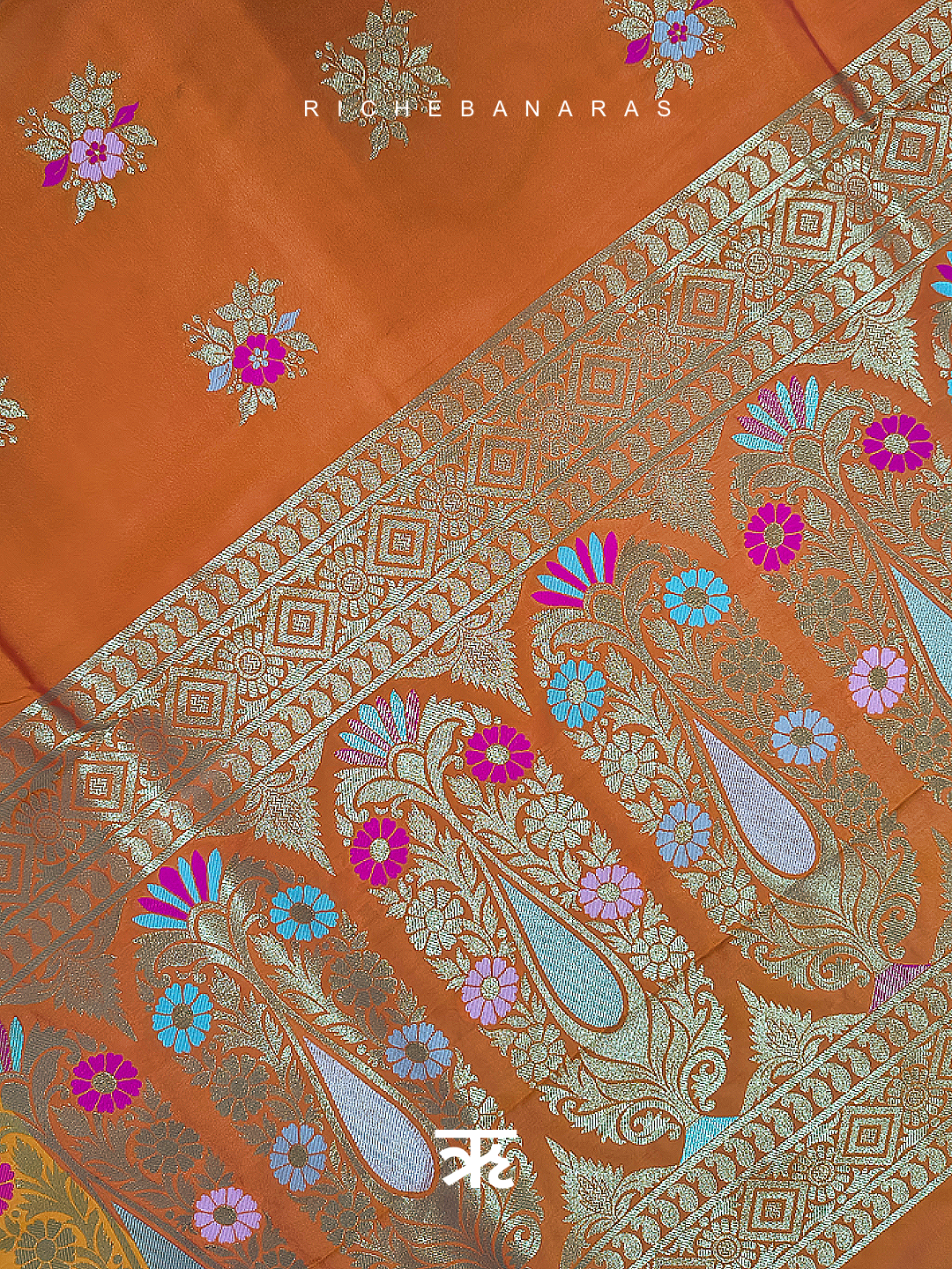 Bronze Élan Meenakari Art Silk Banarasi Saree