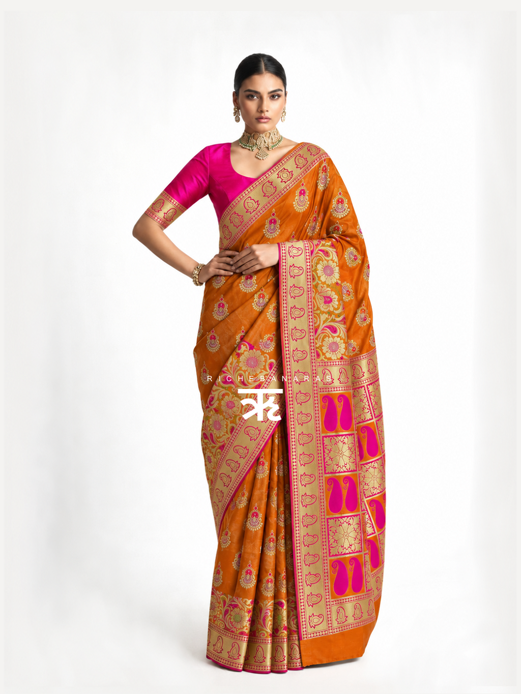 Sunstone Éclat Meenakari Art Silk Banarasi Saree