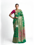Viridian Élan Meenakari Art Silk Banarasi Saree