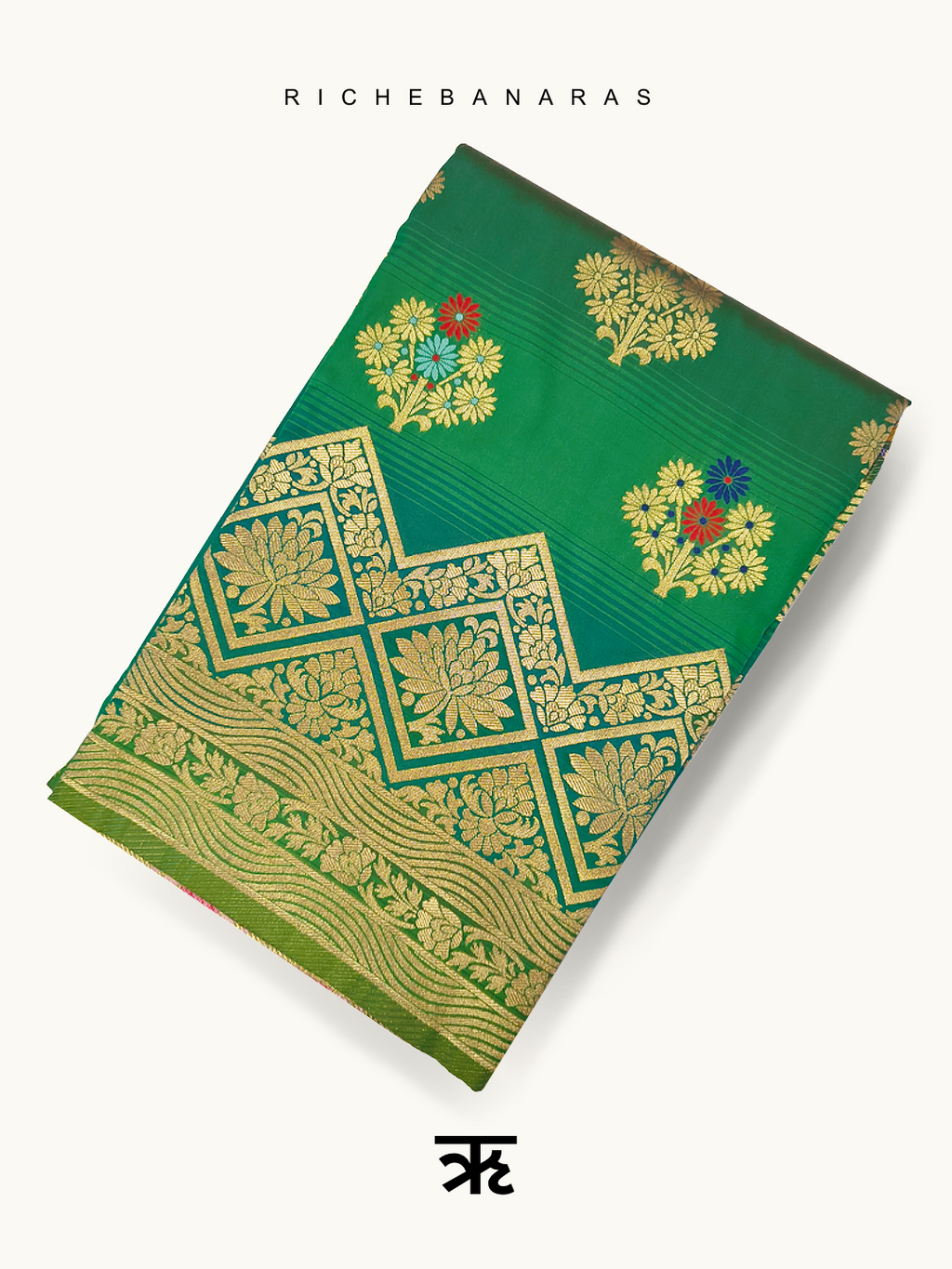 Viridian Élan Meenakari Art Silk Banarasi Saree