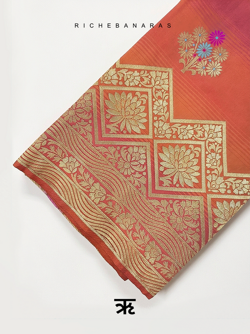 Amethyst Élan Meenakari Art Silk Banarasi Saree