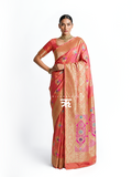 Amethyst Élan Meenakari Art Silk Banarasi Saree