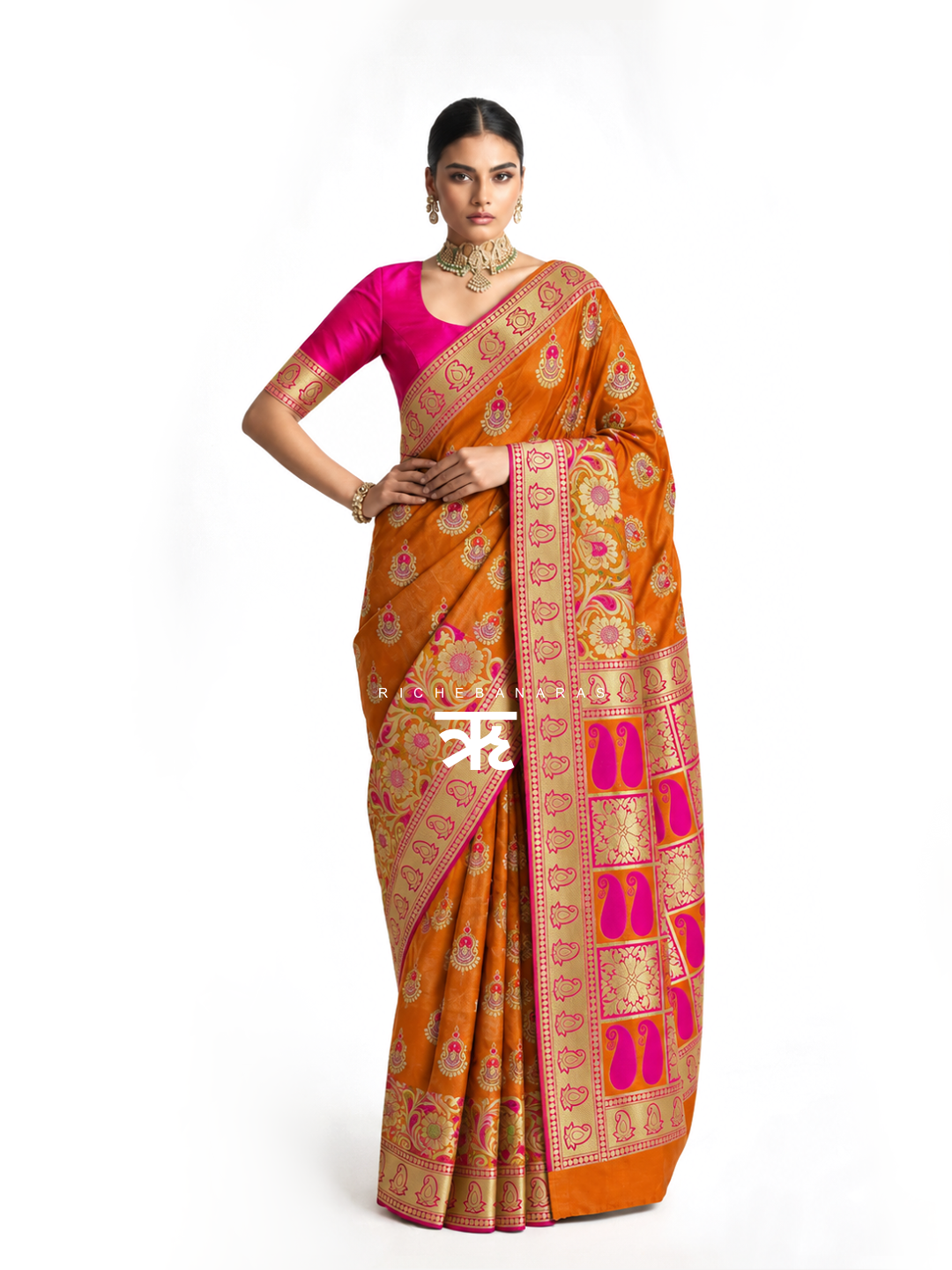 Sunstone Éclat Meenakari Art Silk Banarasi Saree